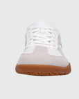 Wide Toe Box Barefoot Shoes White-Gray shown from the front