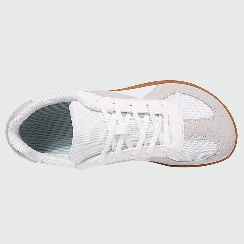 Wide Toe Box Barefoot Shoes White-Gray shown from the top