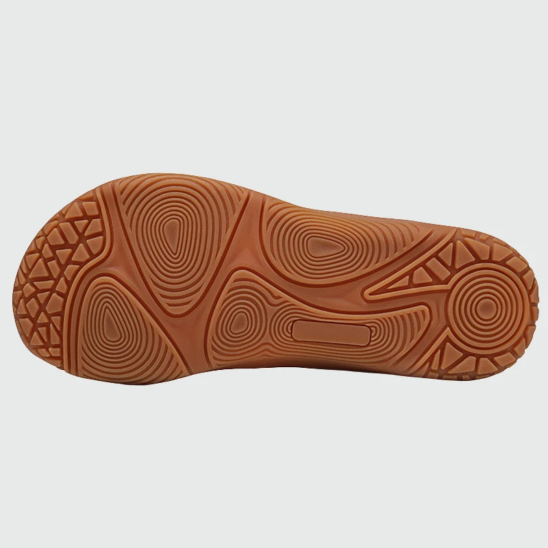 Wide Toe Box Barefoot Shoes White-Gray shown from the bottom