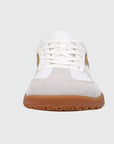 Wide Toe Box Barefoot Shoes White Gold shown from the front