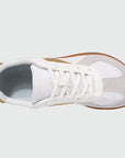 Wide Toe Box Barefoot Shoes White Gold shown from the top