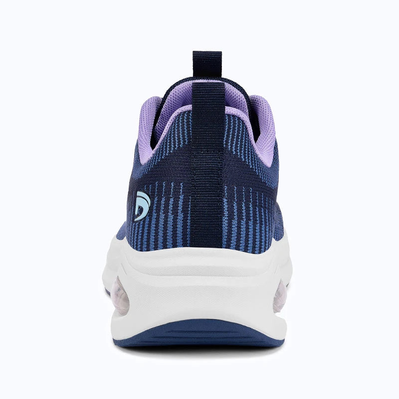 Dannto Pathport A7 - Women's Wide Toe Air Cushion Sneakers navy blue shown from a rear view