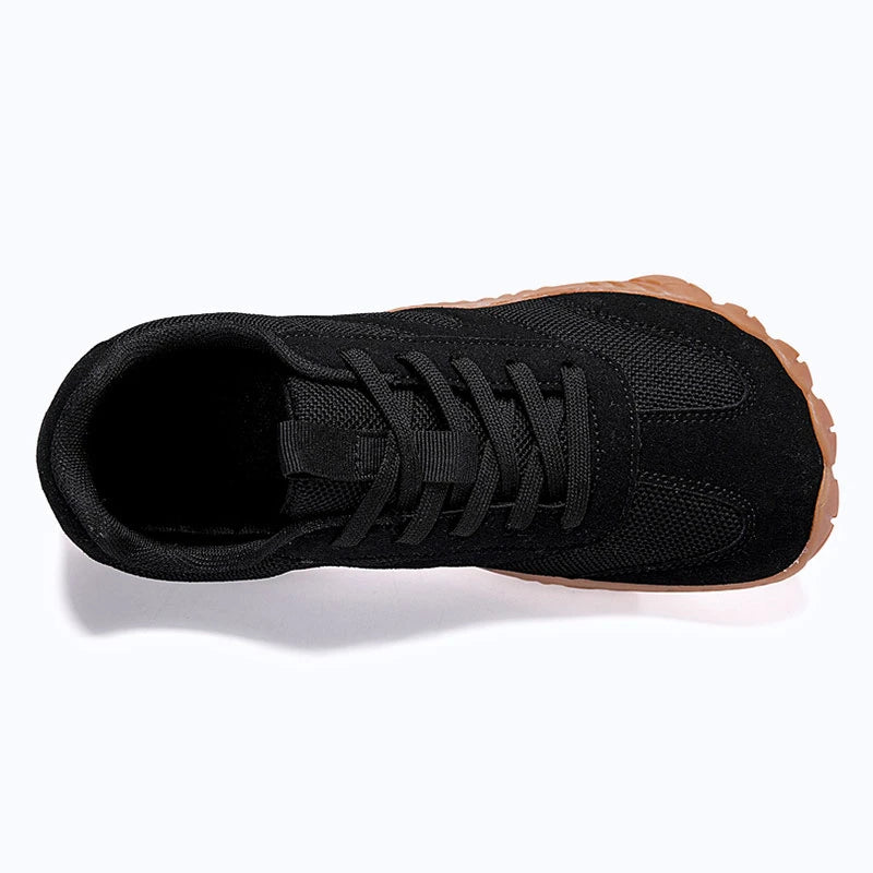 Dannto black2 - 3E Width Wide Toe Box Barefoot Walking Shoes shown from the top