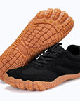 Dannto black2 - 3E Width Wide Toe Box Barefoot Walking Shoes shown with the outsole
