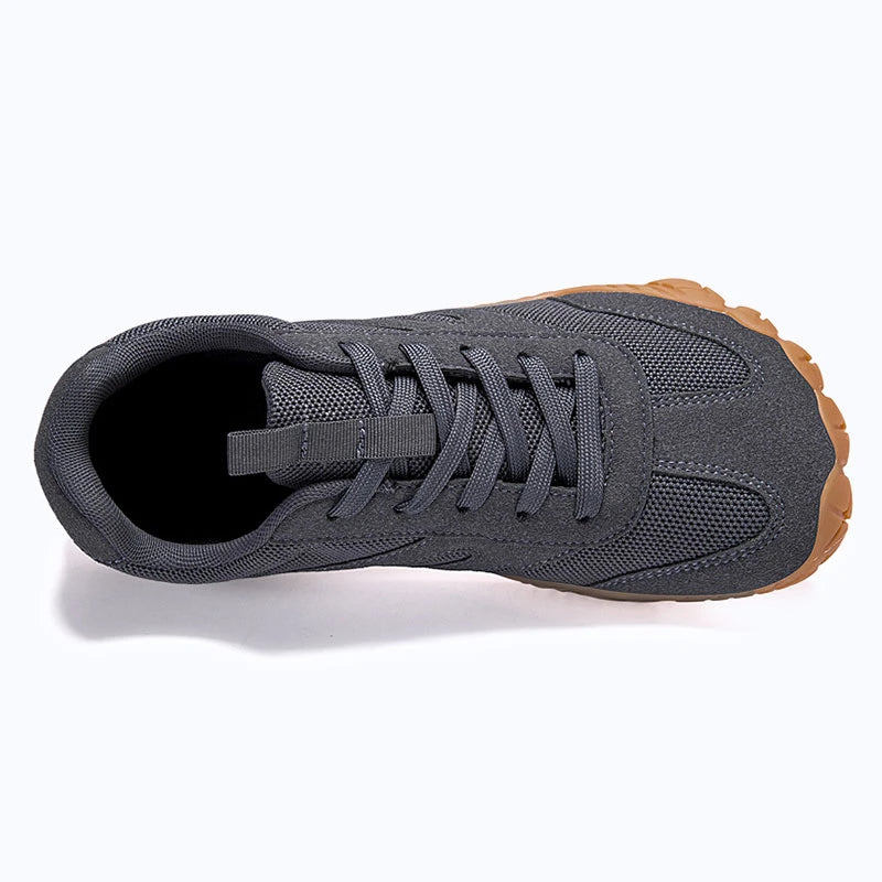 Dannto gray - 3E Width Wide Toe Box Barefoot Walking Shoes shown from the top