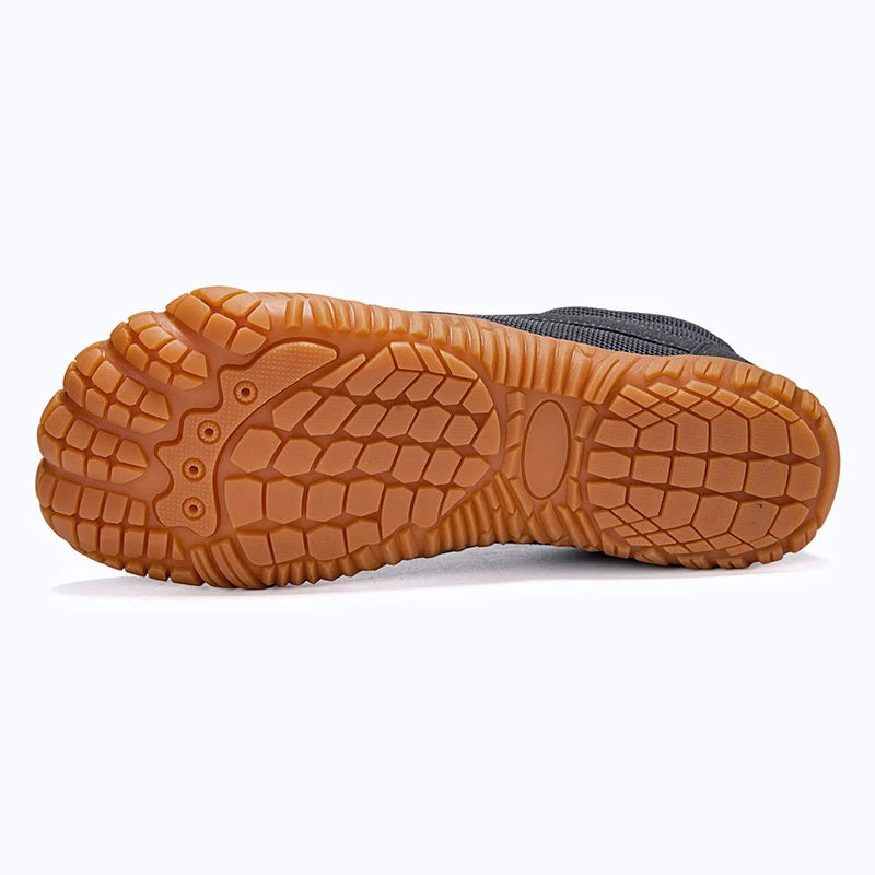 Dannto gray - 3E Width Wide Toe Box Barefoot Walking Shoes shown from the bottom