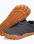 Dannto gray - 3E Width Wide Toe Box Barefoot Walking Shoes shown with the outsole
