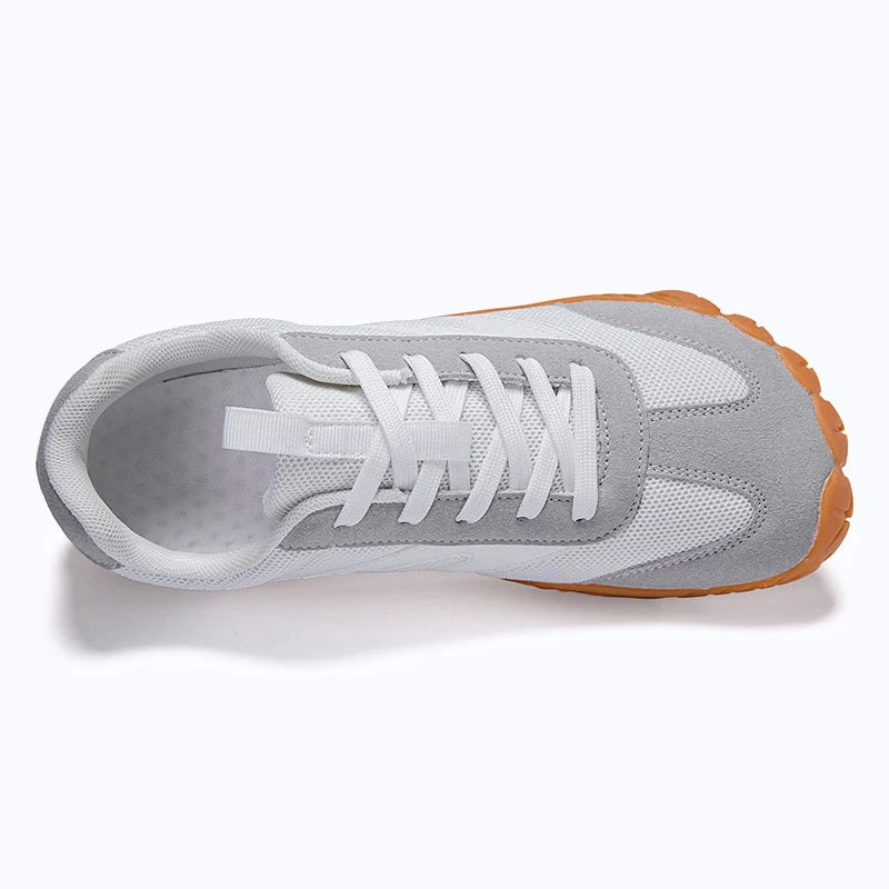 Dannto white2 - 3E Width Wide Toe Box Barefoot Walking Shoes shown from the top