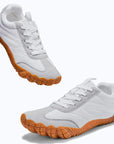 Dannto white2 - 3E Width Wide Toe Box Barefoot Walking Shoes shown from multiple angles