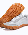 Dannto white2 - 3E Width Wide Toe Box Barefoot Walking Shoes shown with the outsole
