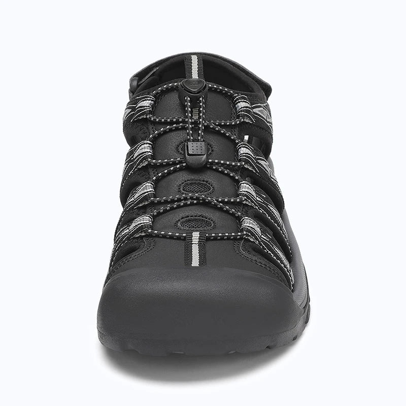 Dannto Trekport N2 - Men's Hiking Sandals black white shown from the front