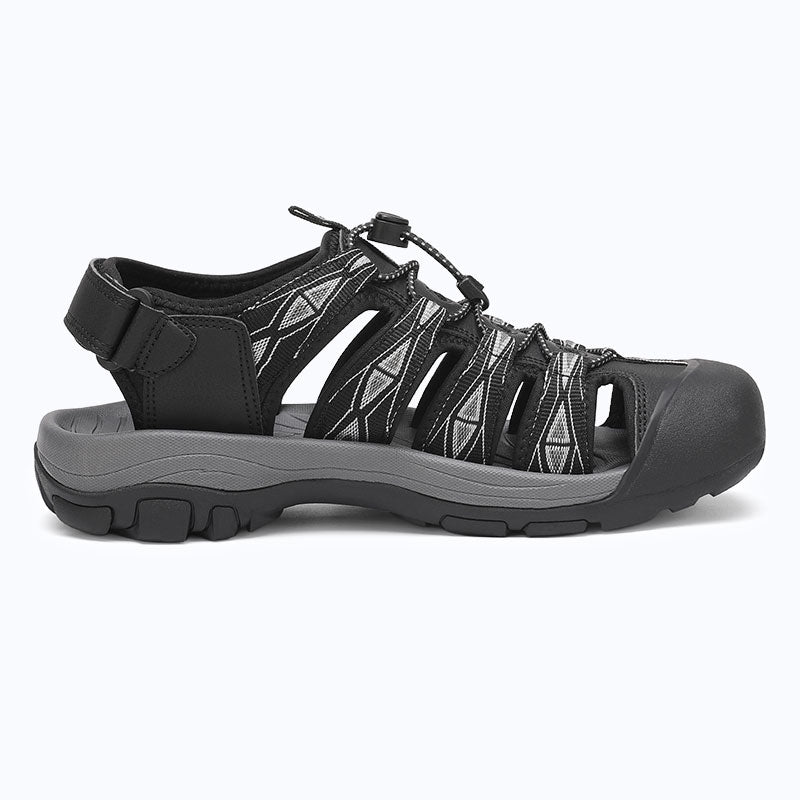 Dannto Trekport N2 - Men's Hiking Sandals  black white shown from the side