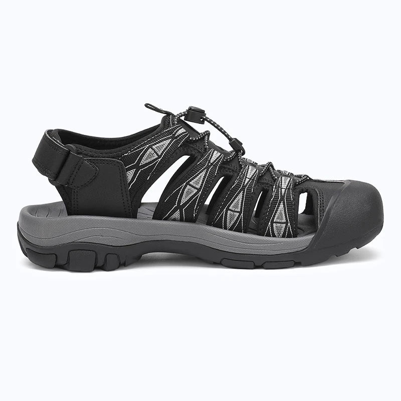 Dannto Trekport N2 - Men's Hiking Sandals  black white shown from the side