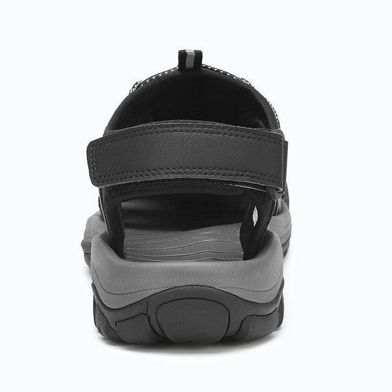 Dannto Trekport N2 - Men's Hiking Sandals black white shown from the back