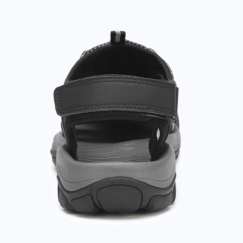 Dannto Trekport N2 - Men's Hiking Sandals black white shown from the back