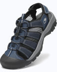 Dannto Trekport N2 - Men's Hiking Sandals blue shown from a three-quarter view