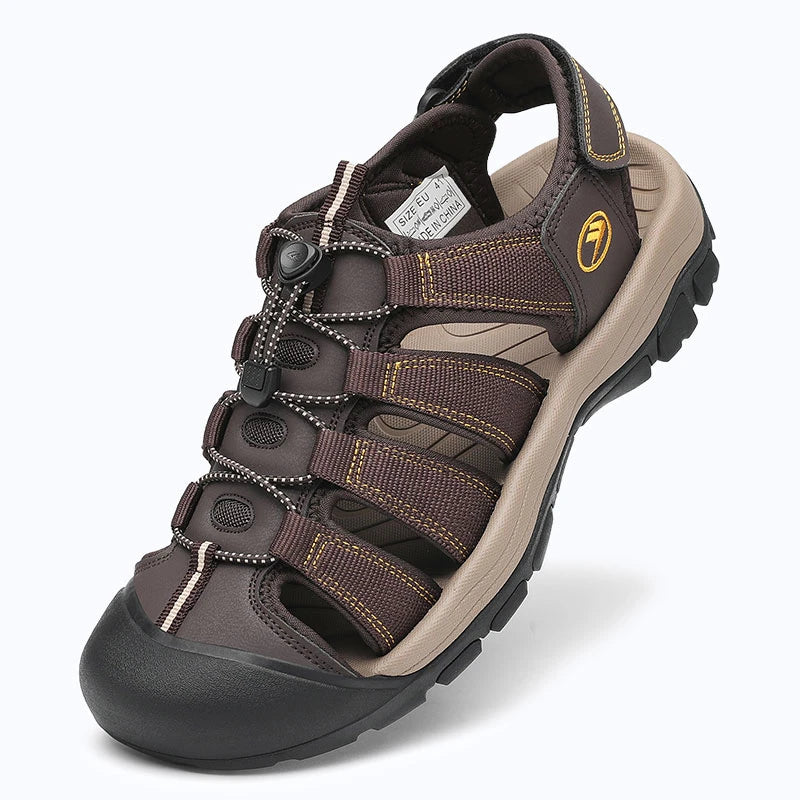 Dannto Trekport N2 - Men's Hiking Sandals dark brown shown from a three-quarter view
