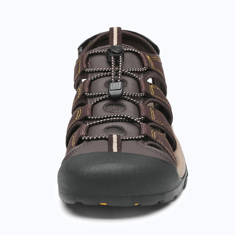 Dannto Trekport N2 - Men's Hiking Sandals dark brown shown from the front