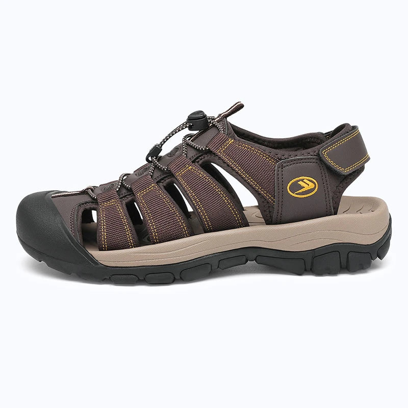 Dannto Trekport N2 - Men's Hiking Sandals dark brown shown from the side
