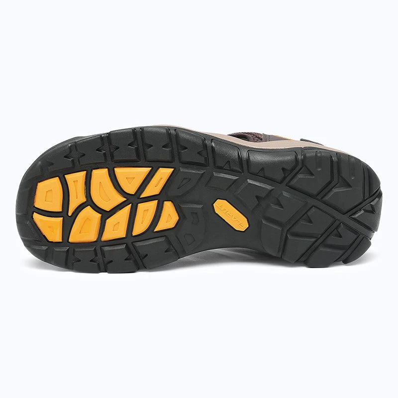 Dannto Trekport N2 - Men's Hiking Sandalsl dark brown shown from the bottom