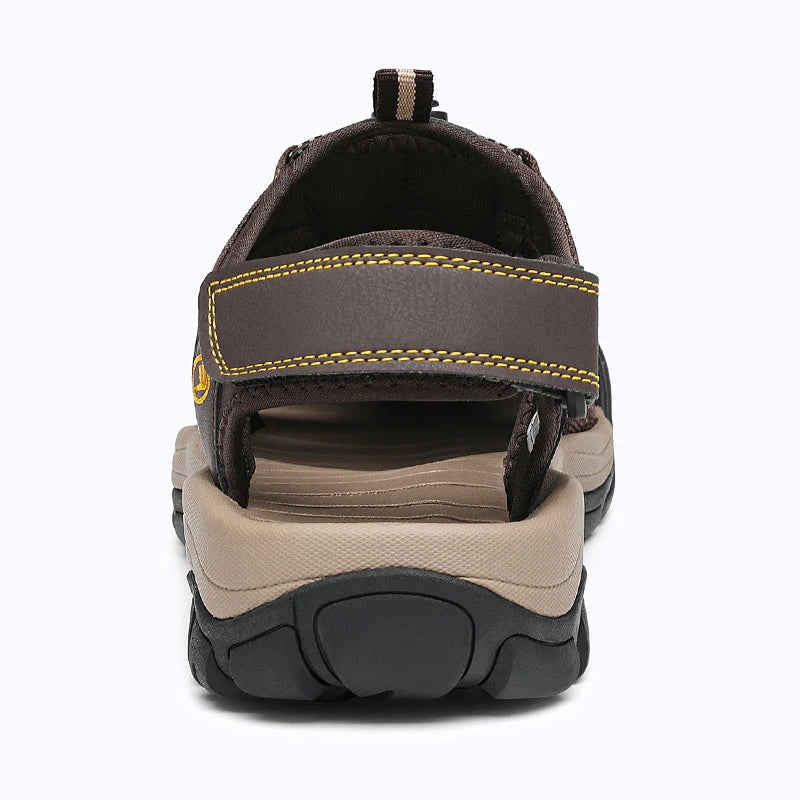 Dannto Trekport N2 - Men's Hiking Sandals dark brown shown from the back