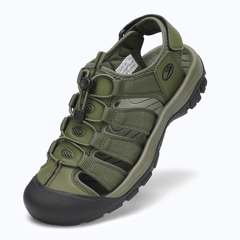 Dannto Trekport N2 - Men's Hiking Sandals green shown from a three-quarter view