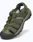 Dannto Trekport N2 - Men's Hiking Sandals green shown from a three-quarter view