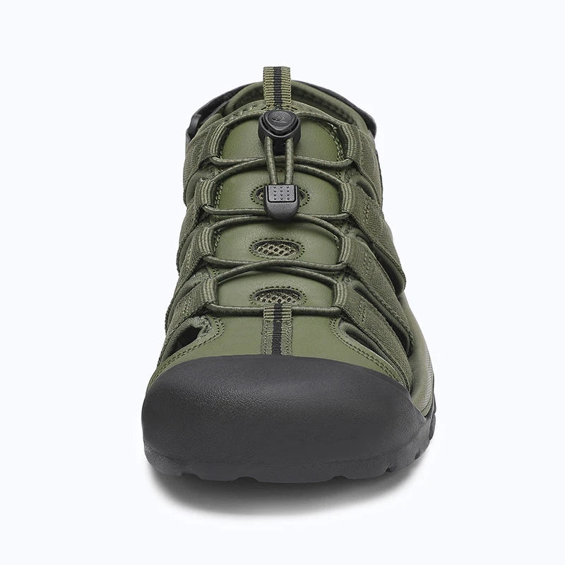Dannto Trekport N2 - Men's Hiking Sandals green shown from the front