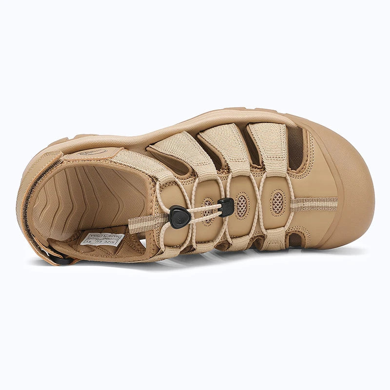 Dannto Trekport N2 - Men's Hiking Sandals khaki shown from the top