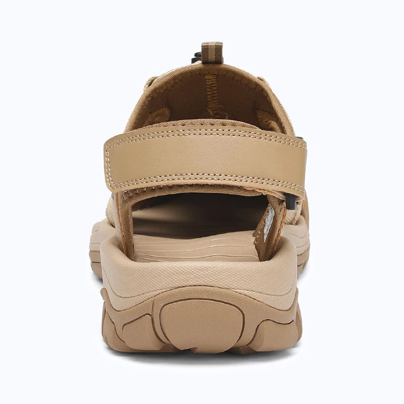 Dannto Trekport N2 - Men's Hiking Sandals khaki shown from the back