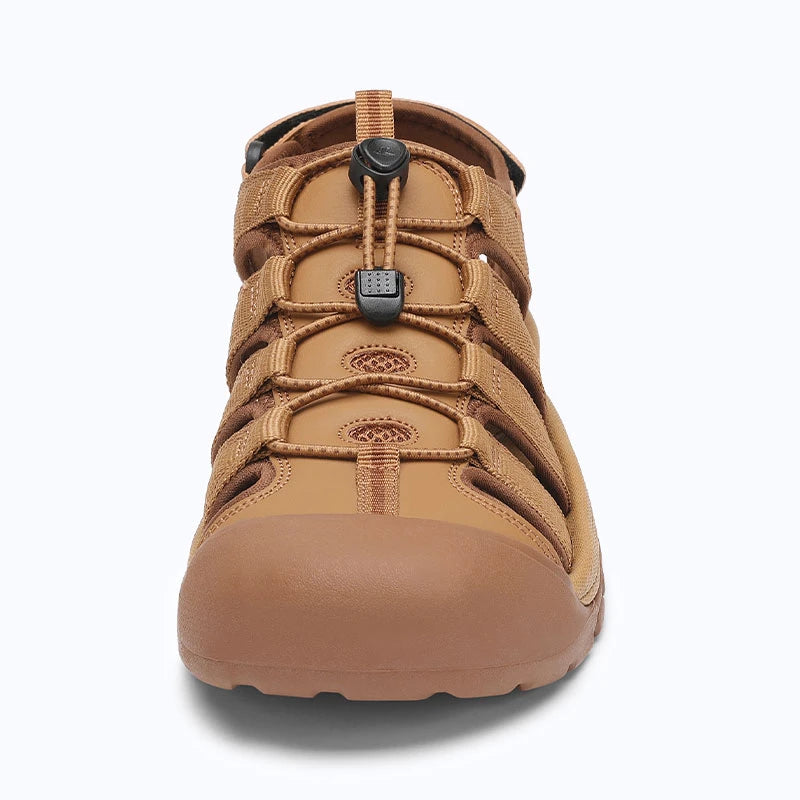 Dannto Trekport N2 - Men's Hiking Sandals light brown shown from the front