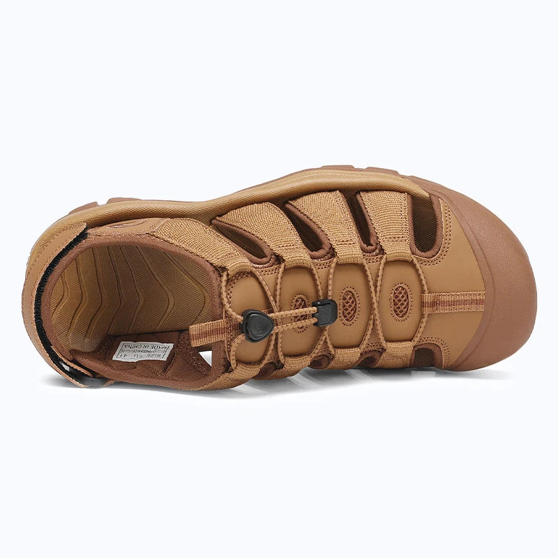Dannto Trekport N2 - Men's Hiking Sandals light brown shown from the top