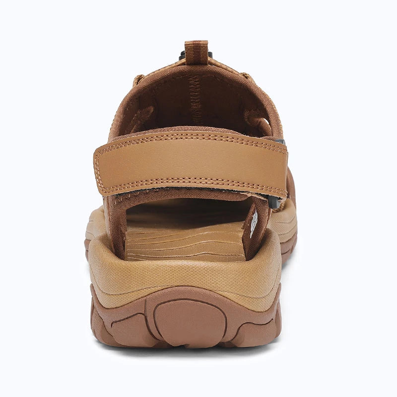 Dannto Trekport N2 - Men's Hiking Sandals light brown shown from the back