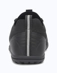 Dannto black zero drop barefoot sneakers shown from the back