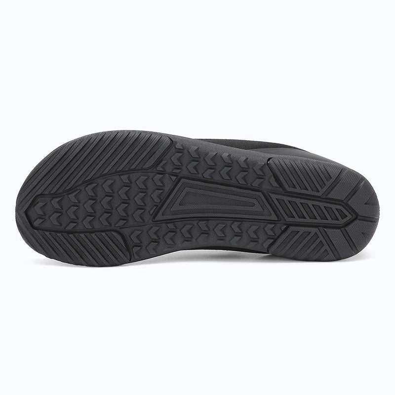 Dannto black zero drop barefoot sneakers shown from the bottom