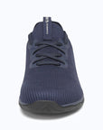 Dannto blue zero drop barefoot sneakers shown from the front