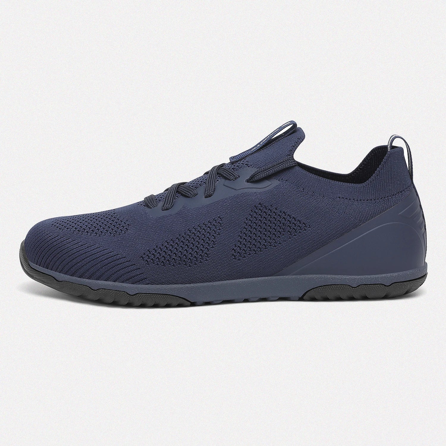 Dannto blue zero drop barefoot sneakers shown from the side