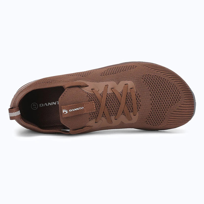 Dannto brown zero drop barefoot sneakers shown from the top
