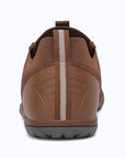 Dannto brown zero drop barefoot sneakers shown from the back