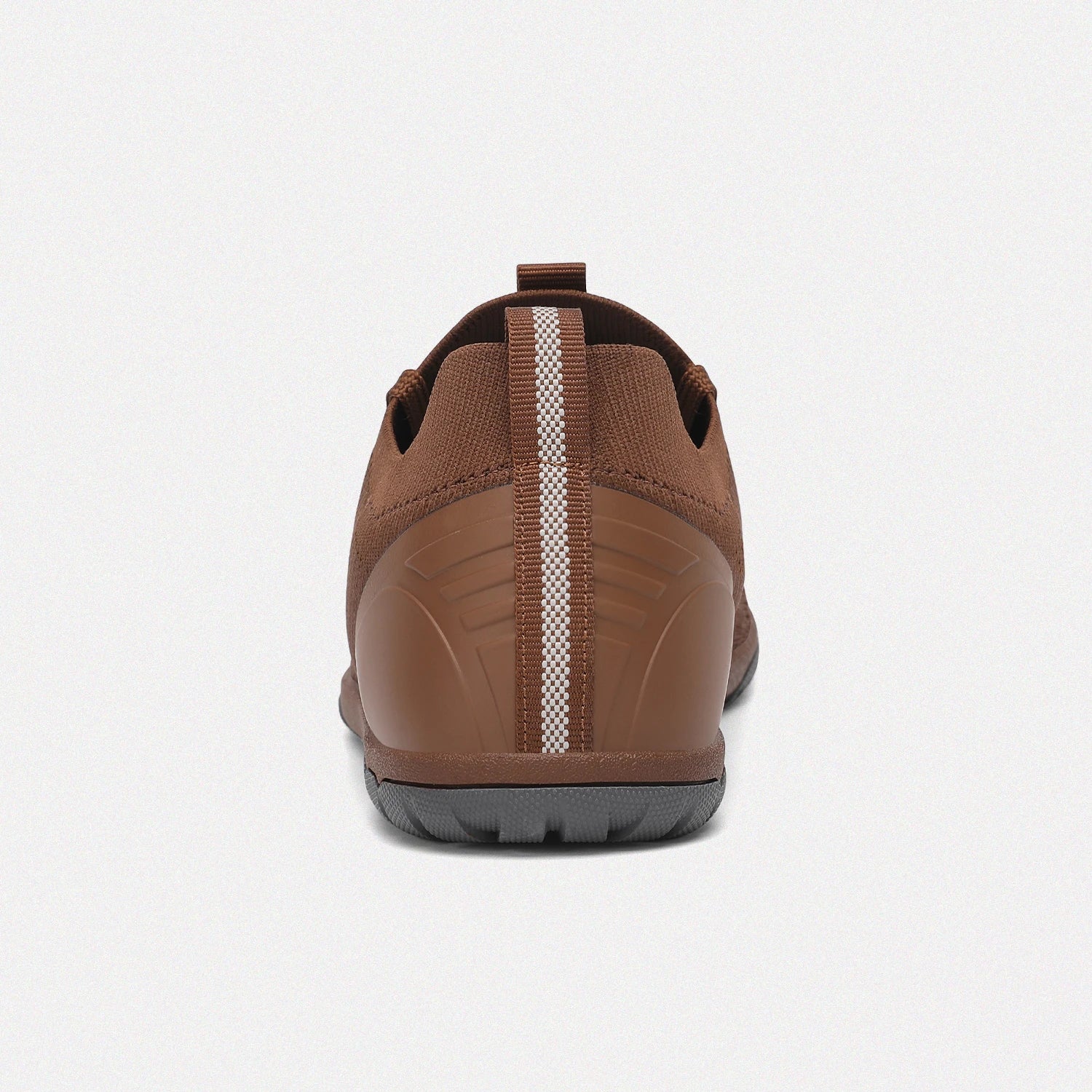 Dannto brown zero drop barefoot sneakers shown from the back