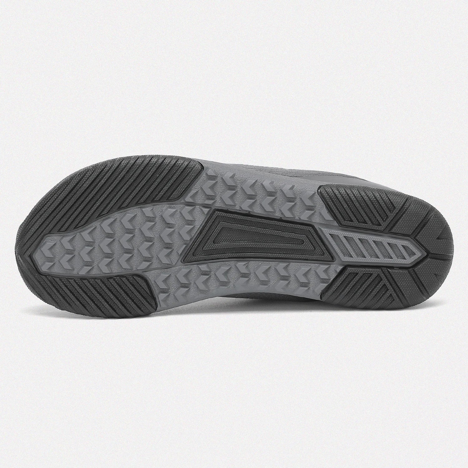 Dannto dark gray zero drop barefoot sneakers shown from the bottom