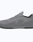 Dannto dark gray zero drop barefoot sneakers shown from the side