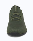 Dannto green zero drop barefoot sneakers shown from the front