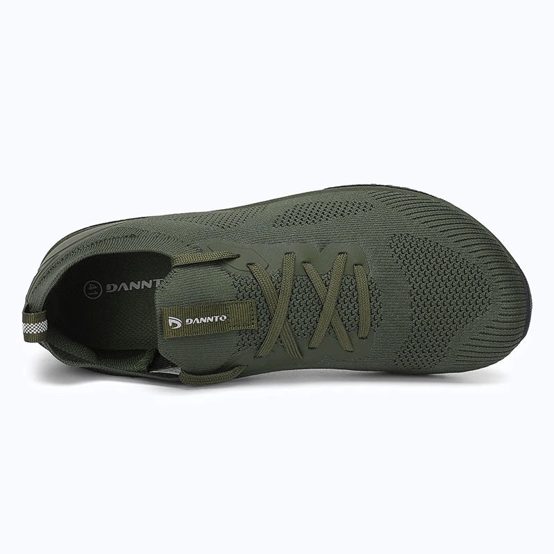 Dannto green zero drop barefoot sneakers shown from the top