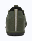 Dannto green zero drop barefoot sneakers shown from the back