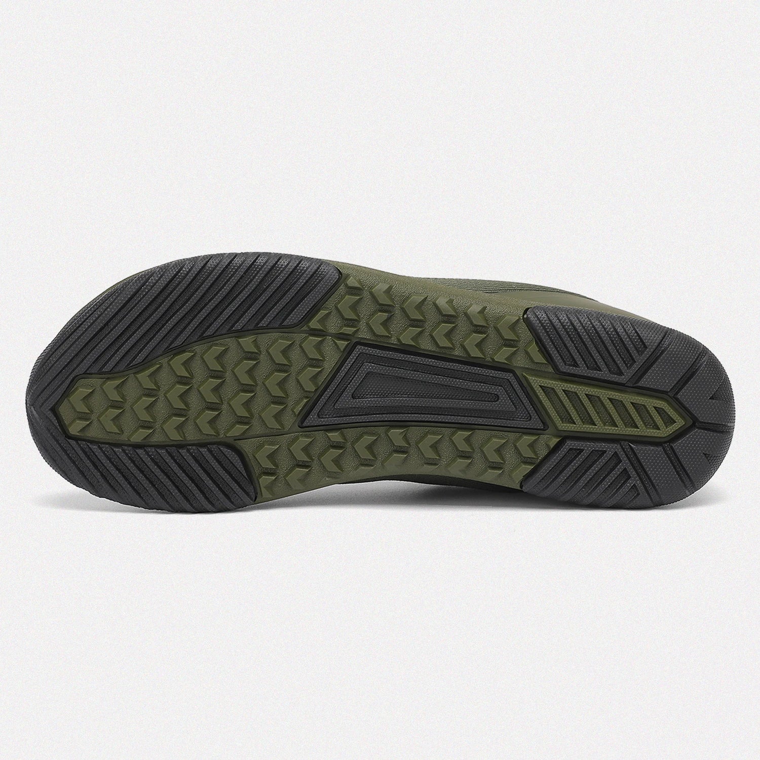Dannto green zero drop barefoot sneakers shown from the bottom