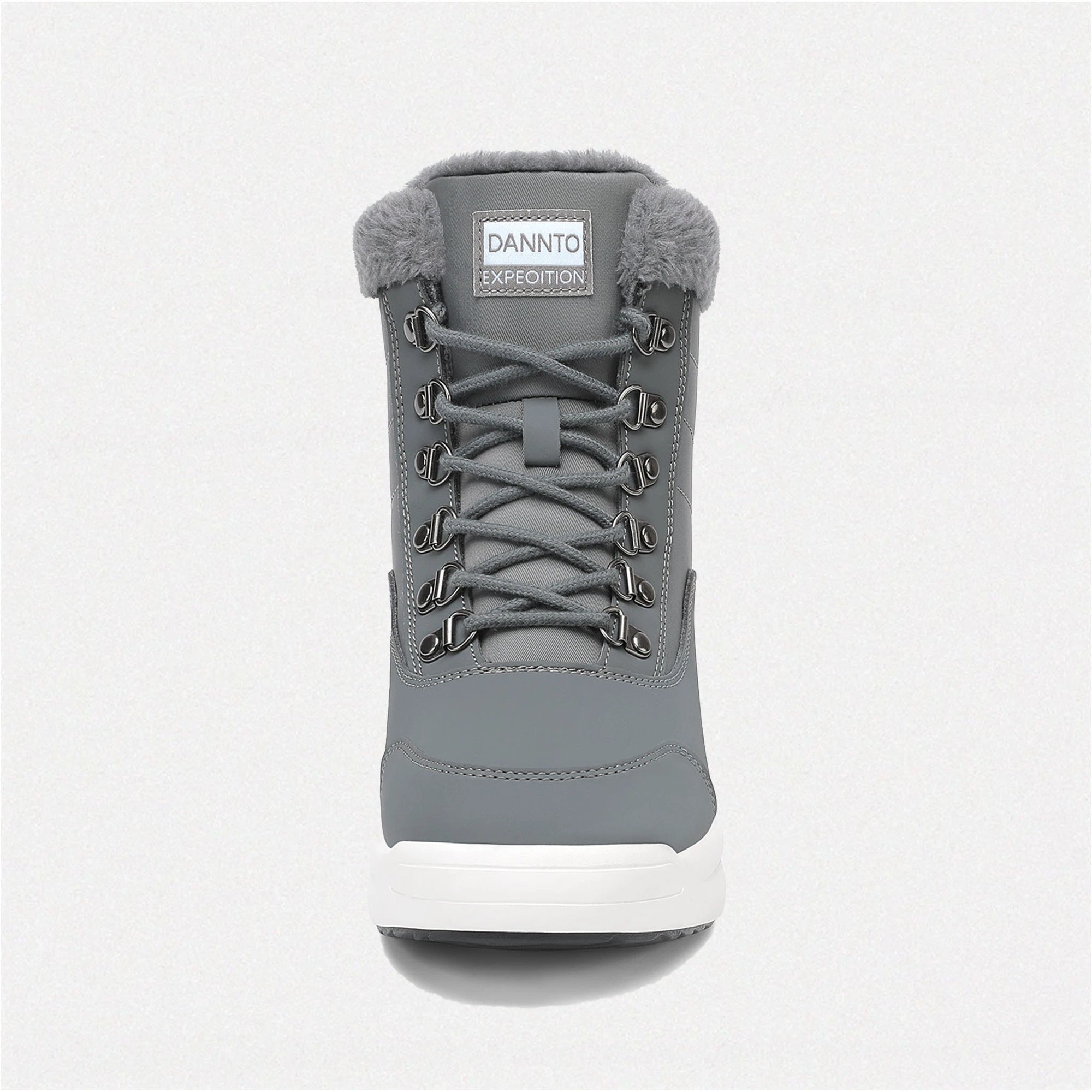 Dannto women‘s dark gray winter snow Boots shown from the front