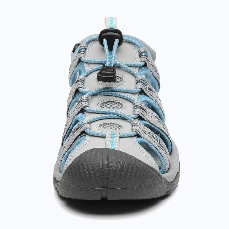 Dannto women's trailport H2 sandal beige shown from the front