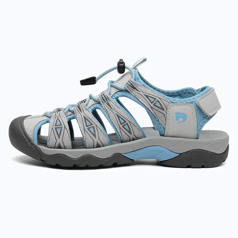 Dannto women's trailport H2 sandal beige shown from the side
