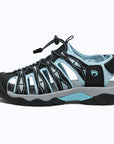 Dannto women's trailport H2 sandal black blue shown from the side